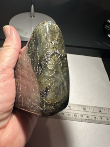 13 oz 365g Natural Labradorite Polished Freeform Mineral Specimen Healing - Picture 9 of 9
