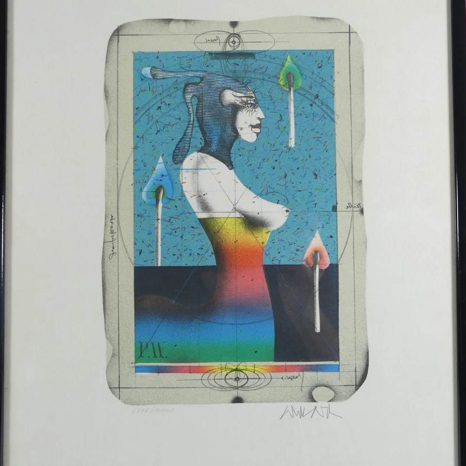 Paul Wunderlich kleine Farb Lithographie "Circe" handsign. + nummeriert - Bild 2 von 4