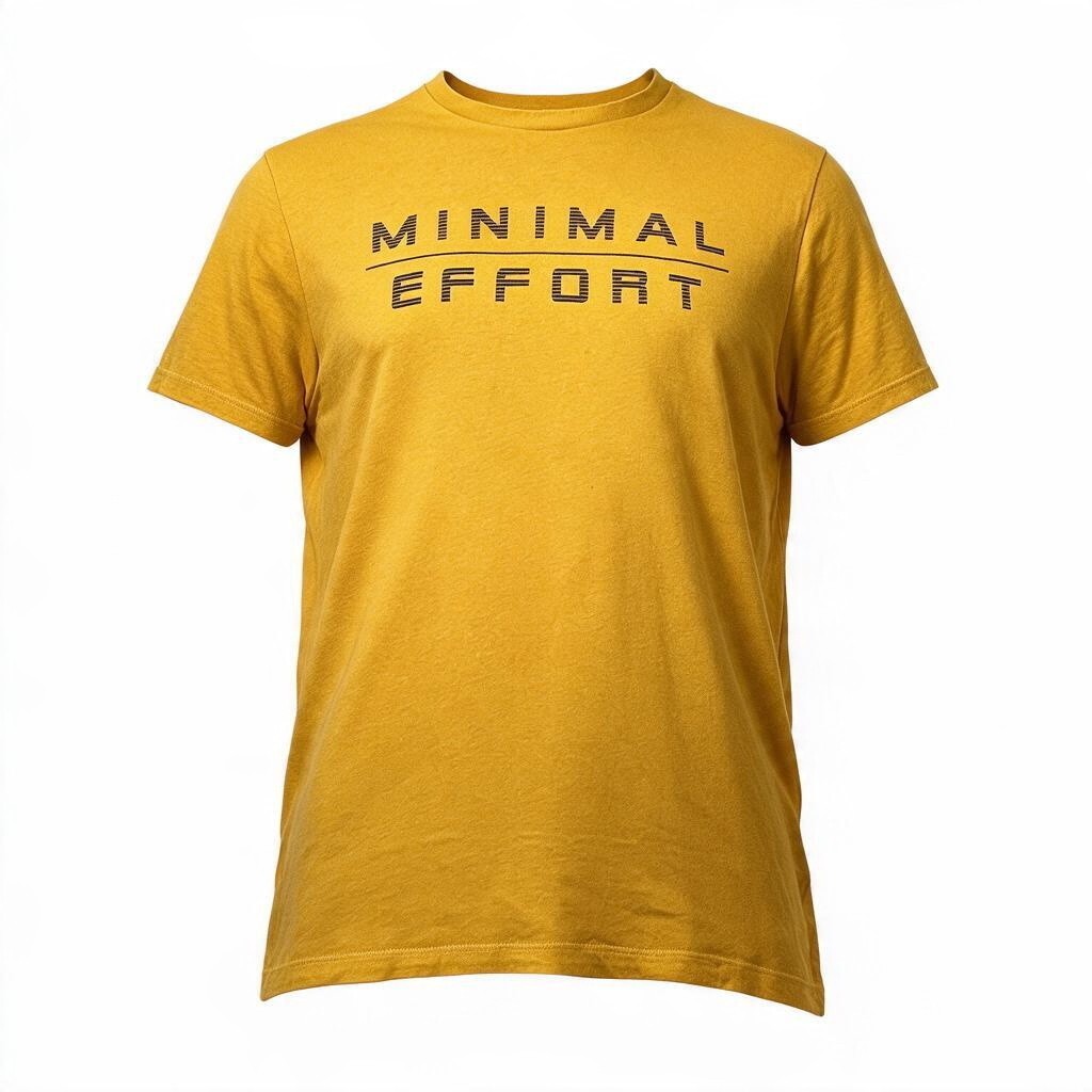 Primark T-Shirt Men's UK Size L Yellow Short Sleeve Crew Neck Minimal Effort