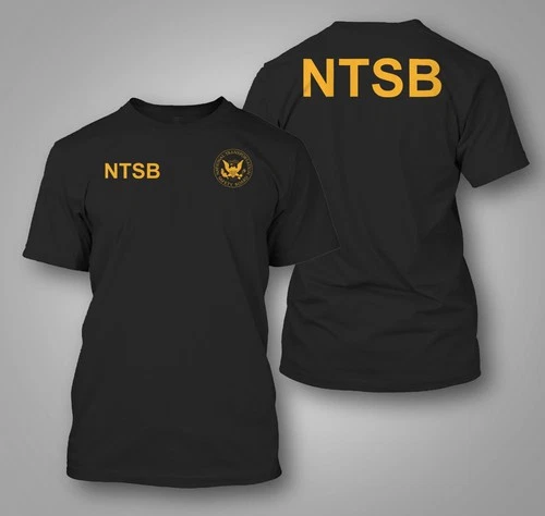 NTSB National Transportation Safety  -  Custom Men's Back and front T-Shirt Tee