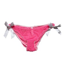 Victoria's Secret Hot Pink Panties With Bows Ruffle Butt 2013 Size L