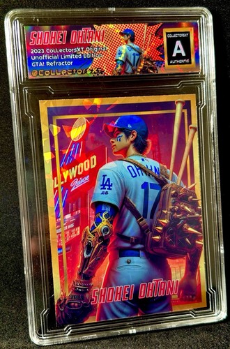 24 Shohei Ohtani Hollywood Swag Red Ice Refractor Anime Manga Slab collectors XT