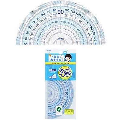 Reimei teacher's recommended protractor large APJ187 x 2 pieces