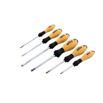 Wiha 30292 6 Piece Softfinish Esd Slotted And Phillips Screwdriver Set