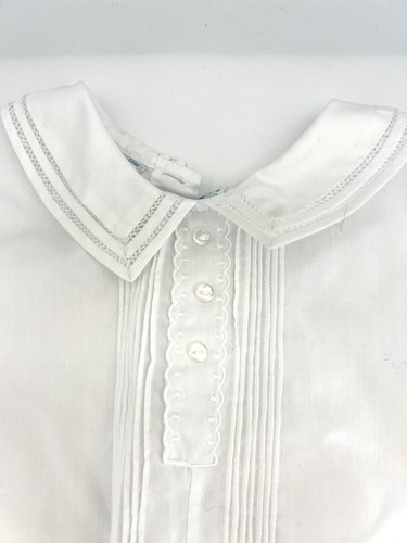 Feldman Brothers Baby Boy 18M Collared Top Back Button Down White Classic - Picture 2 of 10