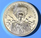 BRIDE OF FRANKENSTEIN HORROR SERIES 1 TROY OUNCE .999 FINE SILVER 39MM INTAGLIO