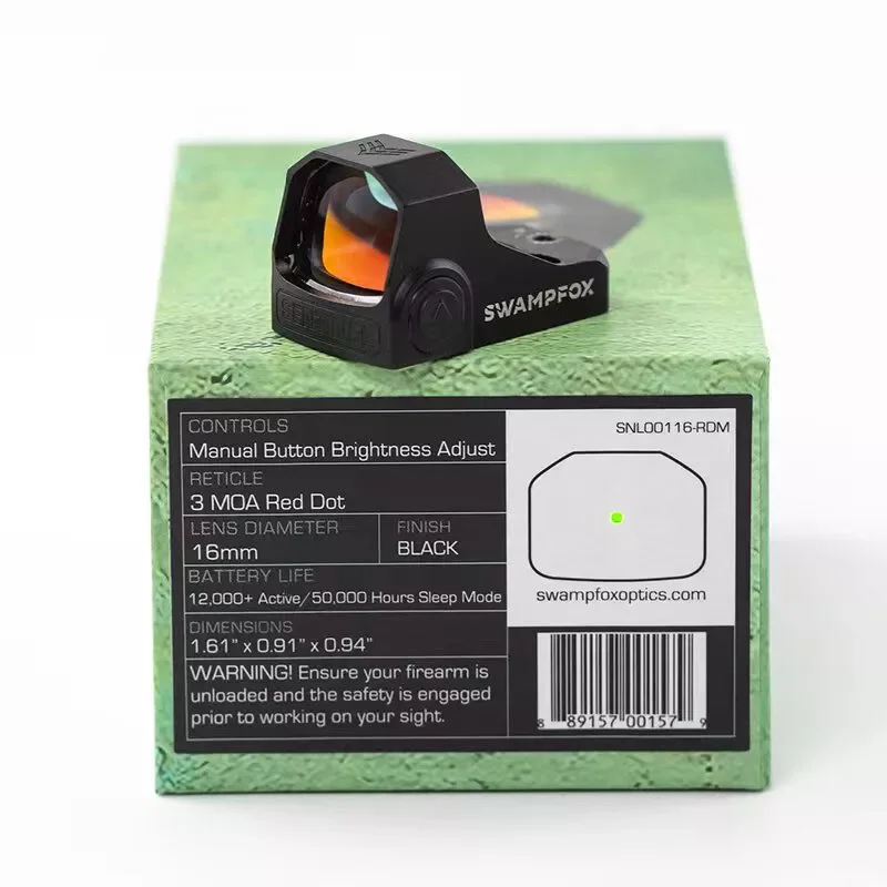 SWAMP FOX Sentinel 1x16 Micro Reflex Sight with Manual Brightness