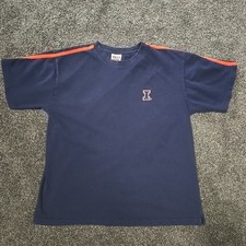 University Illinois Jersey/Shirt Large Cotton Waffleknit Vintage Fighting Illini