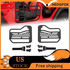 2-piece Mesh Front Half Doors For 2018-2026 Jeep Wrangler Jl Gladiator Jt
