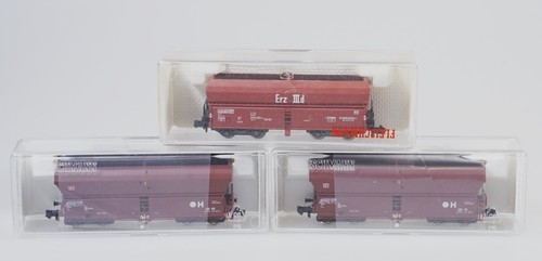 (9907) FLEISCHMANN Spur N Schüttgutwagen: 2*852323 +1x Erz 3 8520 in OVP | Condition: Gebraucht