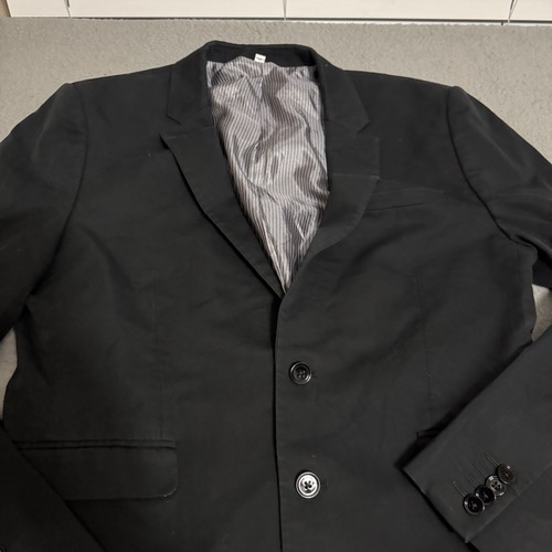 Express Extra Slim Long Sleeve Jacket Blazer Black Men's Size 42 Regular Top - Picture 4 of 13