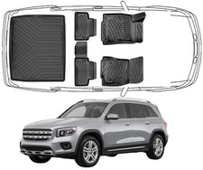 Trimak 3D Gummimatten & Kofferraumwanne Set für Mercedes GLB X247 2019–2024 Trimak 3D Gummimatten & Kofferraumwanne Set für Mercedes GLB X247 2019–2024