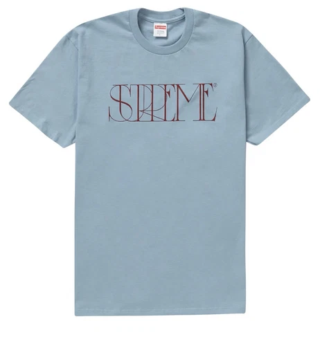 ©️ Tee shirt Supreme Trademark Bleu poussiéreux X Large Neuf LIVRAISON GRATUITE ?