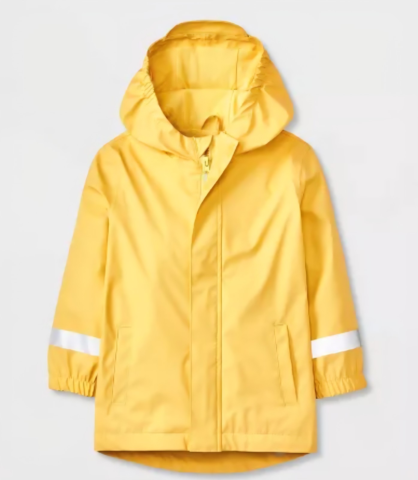 Yellow Toddler 12m Hooded Waterproof Reflective Elastic Nwt