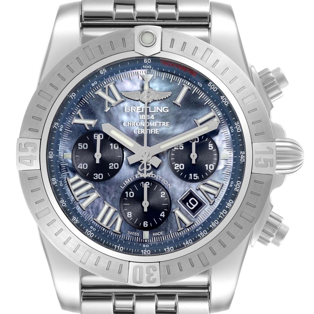Breitling Chronomat 44 Airborne MOP Dial Steel Men's Watch AB0115 with Card