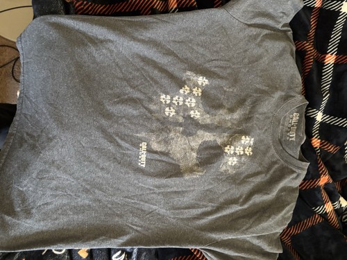 CALL OF DUTY GHOSTS Large Gray Cotton Video Game Skulls Licensed Graphic T-Shirt