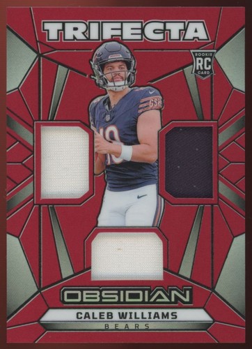 2024 Panini Obsidian Caleb Williams Rookie Patch 48/75 Trifecta Red
