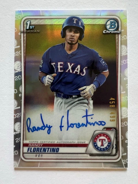 2020 BOWMAN CHROME REFRACTOR AUTOGRAPH RANDY FLORENTINO /499