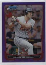 2012 Bowman Chrome Purple Refractor 178/199 Lance Berkman #151 7eo