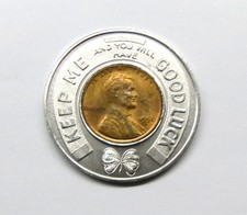 Vintage 1951 Studebaker Fame Fortune Sales Contest Encased Coin Cent Token