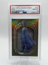2024 Topps Chrome Disney Elsa TRUE GOLD Refractor /50 gem mint frozen 