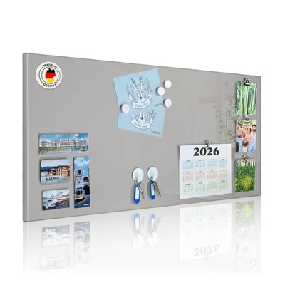 Metall Magnettafel grau Memoboard Pinnwand magnetisch Magnetboard Magnetwand - Bild 1 von 4