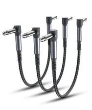 Guitar Patch Cables 6-Inch 3-Pack,6.35MM Effects Pedal Board Cord,1/4" Right...