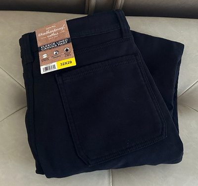 Weatherproof Vintage Men's Bonded Fleece Lined Pant - Black - 32x29