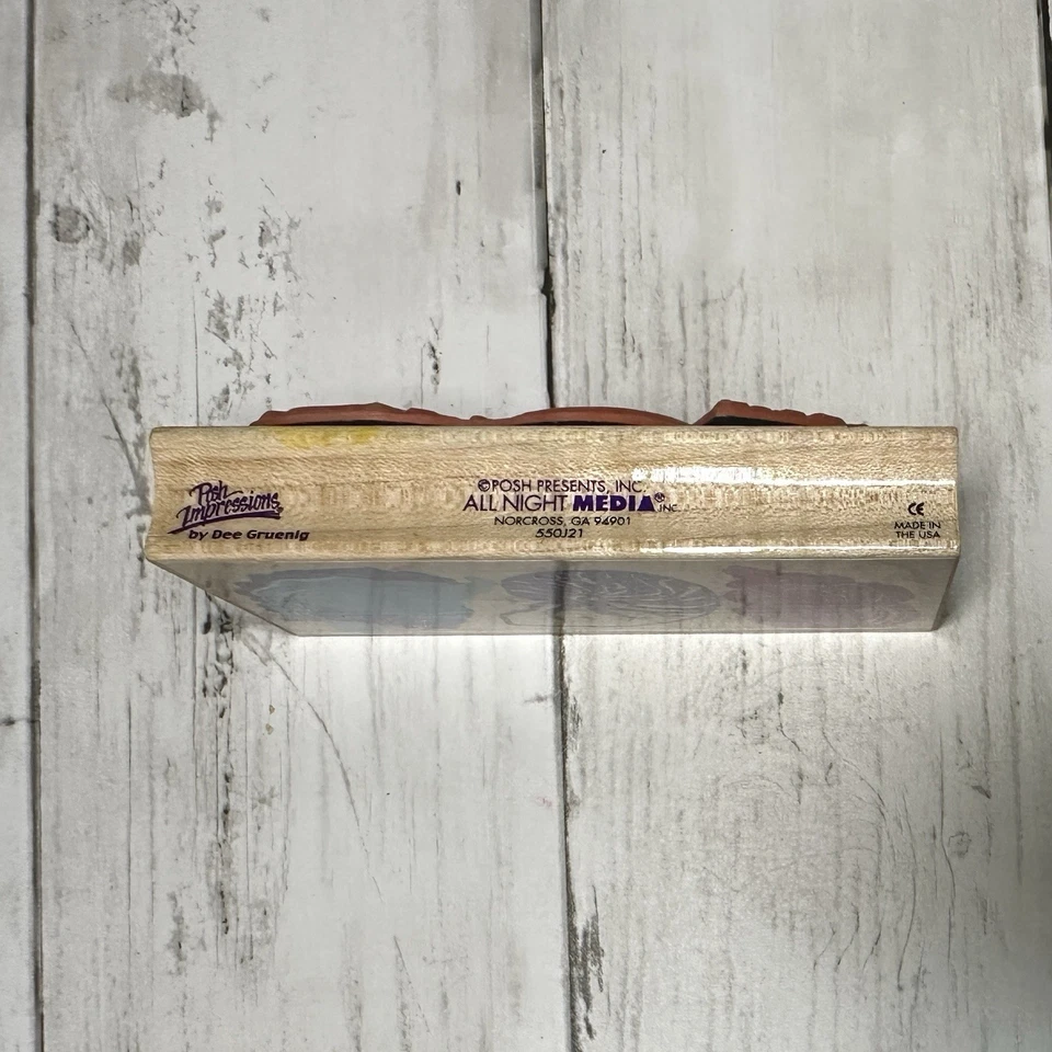 "Medios para toda la noche - conchas marinas - sello de goma - 4,25"" X 2""" Foto 2 de 3