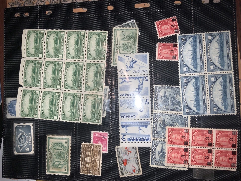 canadian stamp collection blocks mh mnh 1900  - Image 2 of 4