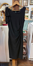 Lauren Ralph Lauren Black Sheath Dress Size 2 Sleeveless Bow Accent Zip