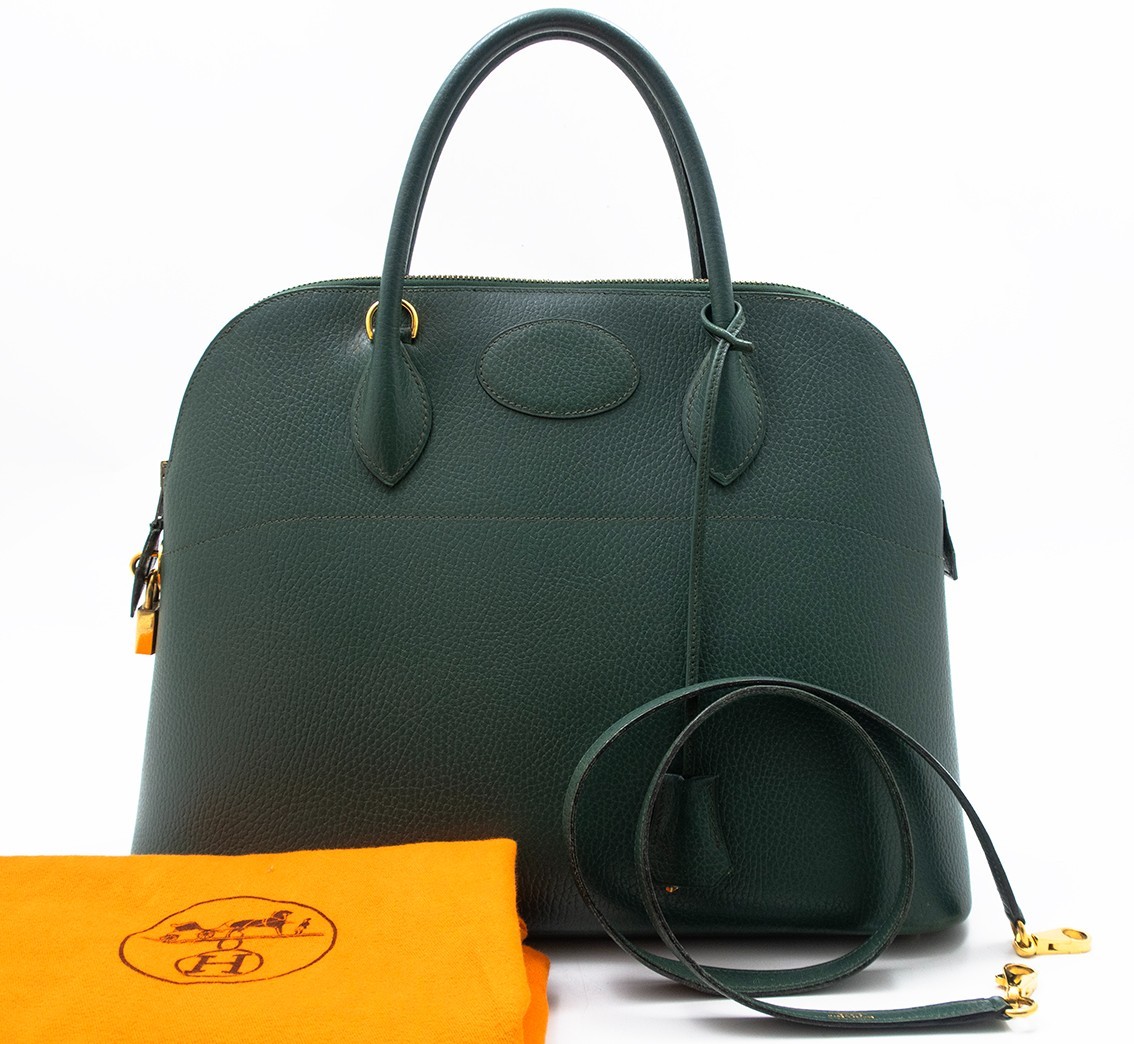 Hermes Bolide 35 handbag handbag shoulder bag shoulder bag green luxury