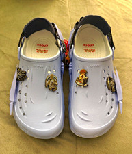 Crocs Classic Clog Yu-Gi-Oh! Blue Jibbitz Accents Adjustable Strap US 12