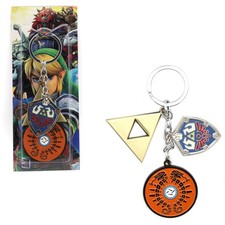 New Hylian Traveler's Shield Triforce Set THE LEGEND OF ZELDA 3 Pcs. Keychain