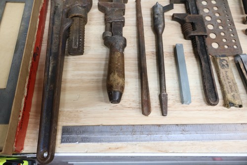 Bel lotto vintage e antico di attrezzi manuali carpenteria macchinista punte maniglie driver - Foto 16 di 24