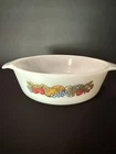 Vintage ANCHOR HOCKING FIRE KING Fruit Harvest Casserole Dish 1 Qt #433