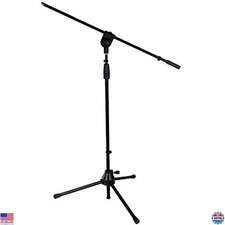 LyxPro Adjustable Microphone Stand Boom Arm - Height 38.5" to 66", Extends 29.3