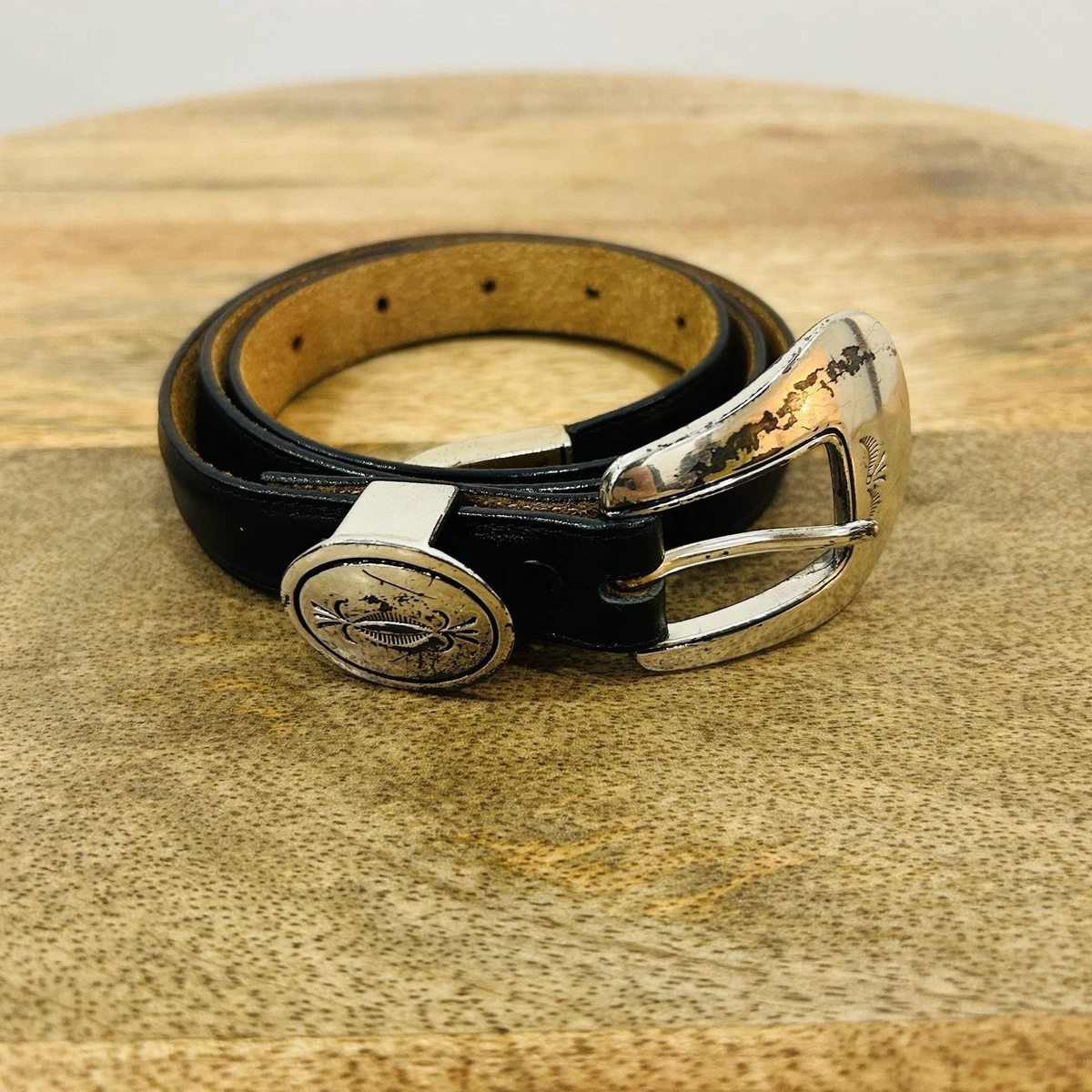 ベルト Justin.   Belt   Size 34 ジャスティン リボルバー テキサスレンジャースター フローラルベルト