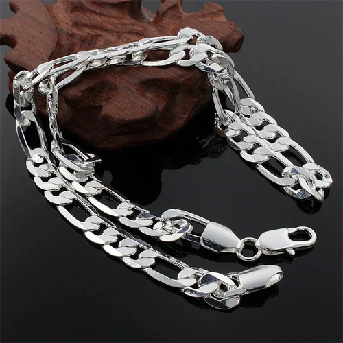 Men'S 925 Sterling Silver 2MM/4MM/6MM/8MM/12MM Chain Necklace 16-30 Inch for Man - Picture 3 of 17
