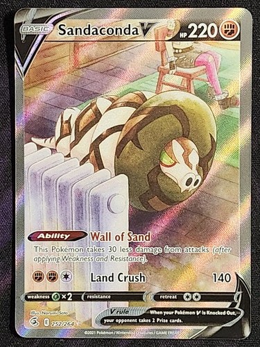 Pokemon Sandaconda V 252/264 Fusion Strike FST