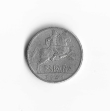 1945 Spain - 10 Centimos - 219 - Aluminum - 0.7g