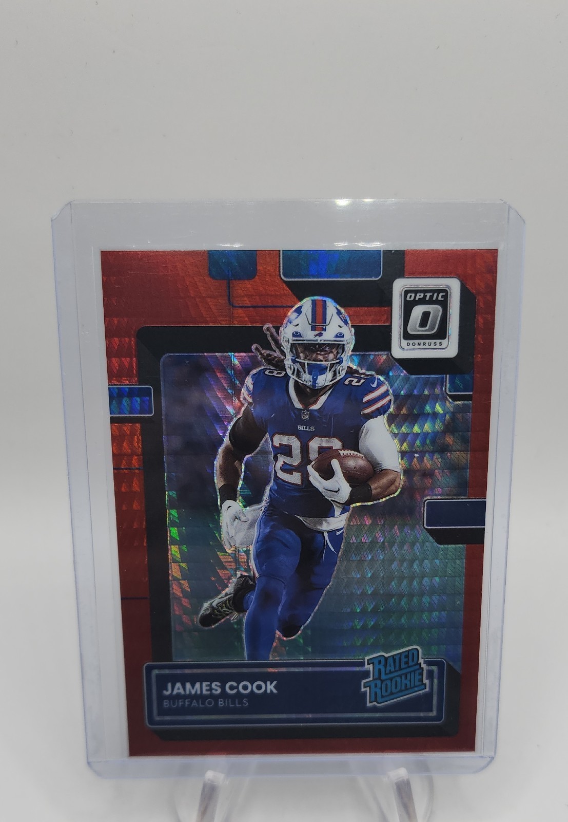 2022 Panini Donruss Optic - Rated Rookie James Cook #215 Red Hyper Prizm (RC)