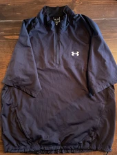 Under Armour - Quarter Zip Golf Windshirt - Mens - Large - Black Short Sleeve