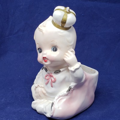 Vintage Relpo Baby Prince Planter Vase Pink Samson Imports 5522A Japan 1964