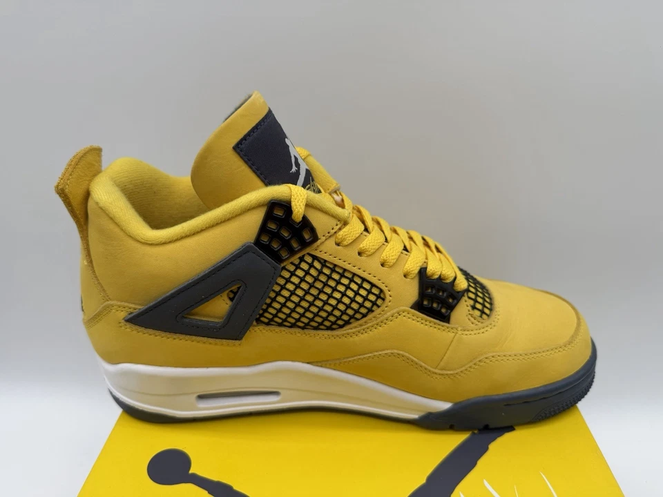 Nike Air Jordan Retro 4 IV Lightning ⚡️ 2021 Ct8527 700 Talla 9.5 Para hombres ¡Vnds! Foto 3 de 4