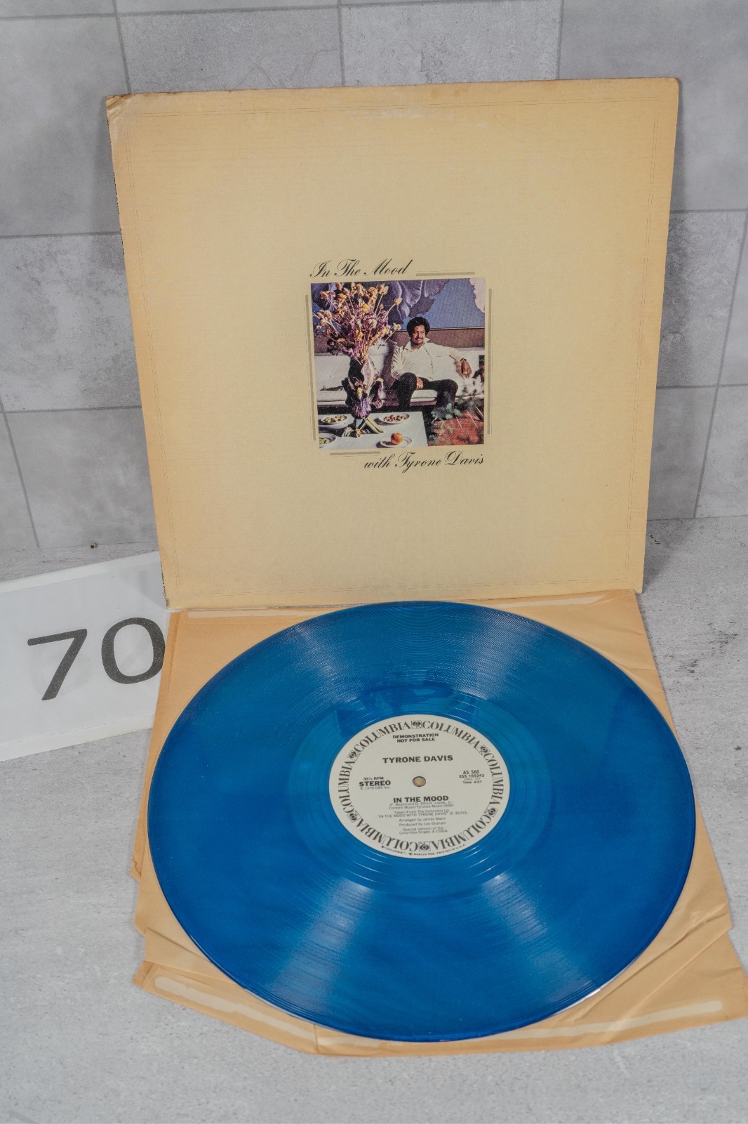 Tyrone Davis In The Mood 12 Promo 1979 Columbia AS 560 Blue Vinyl Wally VG+