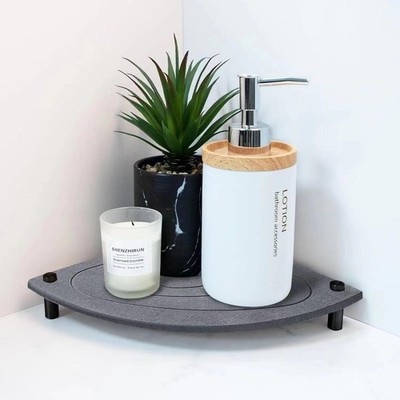 FOWSEEK Stone Drying Tray, Diatomite Instant Dry Sink Organizer for Bathroom ...