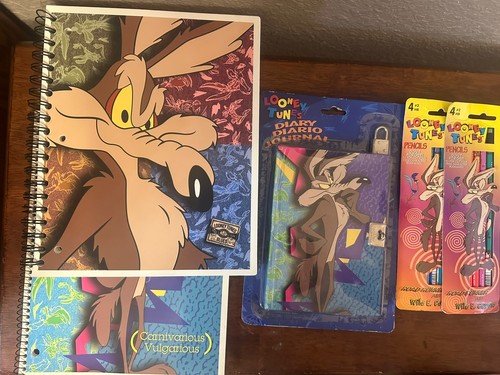 Vintage 1990er Looney Tunes Schulbedarf Konvolut 9 Weile. E Coyote - Bild 4 von 6