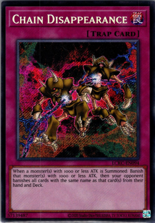 Chain Disappearance - LCKC-EN094 - Secret Rare - Unlimited Edition - NM/M