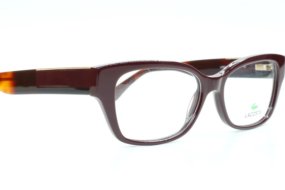 Monturas de gafas de lujo Lacoste L2907 603 acetato rojo oscuro Italia 53-15-145 mm Foto 3 de 4